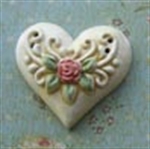 Picture of Intricate Heart White with Gold