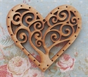 Picture of Wooden Filagree Tree Of Life Heart