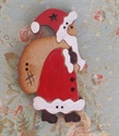 Picture of Wooden Santa Red
